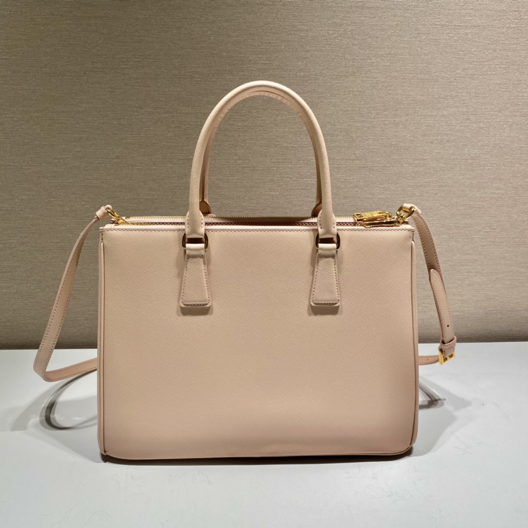 Prada Large Galleria Saffiano Leather Bag Tote Shoulder Bag Powder Pink 1BA274